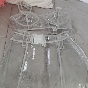 Dolls kill bra and skirt set